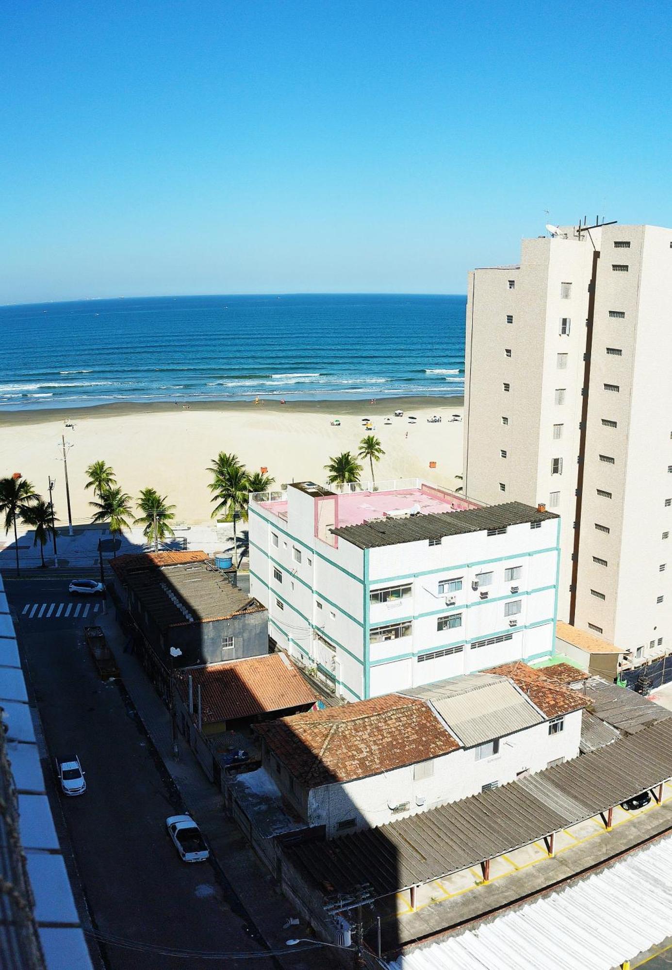 Aconchegante Apartamento Com Vista Para O Mar -Guilhermina Praia Grande  Kültér fotó